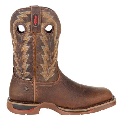 Rocky Long Range 11 Inch Waterproof Soft Toe Work  Mens Brown  RKW0278