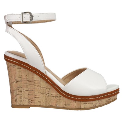 Женские белые повседневные босоножки на танкетке CL by Laundry IBCS02PAE-100