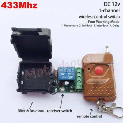 DC 12V 433MHz 1CH 1-Channel Wireless Relay Transmitter RF Remote Control Switch