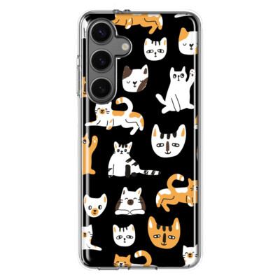 Mundaze Case for Samsung Galaxy S22 Plus Cover Cute Happy Cat Friends