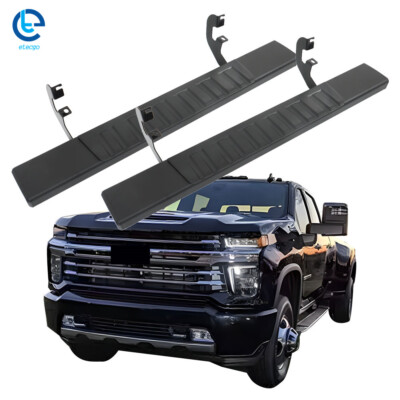 For Silverado Regular Cab 19-2024 6'' Running Board Nerf Bar Side Step Black