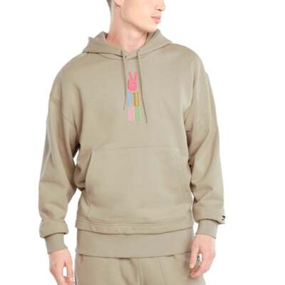 

Puma Downtown Graphic Pullover Hoodie Mens Green Casual Athletic Outerwear 53159, Зеленый, Puma Downtown Graphic Pullover Hoodie