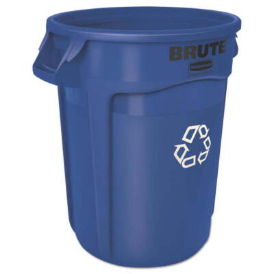 32 Gal Recycling Bin Trash Can Garbage Container Commercial Kitchen In/Outdoor
