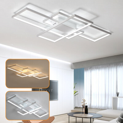 Modern Acrylic Dimmable LED Ceiling Light Lamp Living Room Fixture Chandelier US