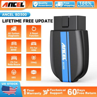 ANCEL BD300 Bluetooth FIT FOR BMW FIT FOR Mini Scanner SRS ABS TPMS Diagnostic