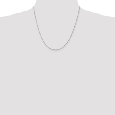 Pre-owned Superdealsforeverything Real 14kt White Gold 1.5mm Round D/c Wheat Chain; 20 Inch