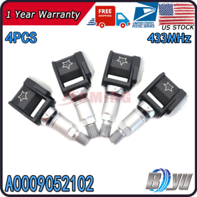 (4) Set of Four For BMW G30 G31 5-Series 2018 2019 TPMS Tire Pressure Sensor