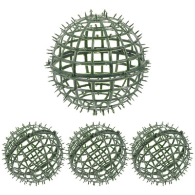 4 Pcs Artificial Grass Ball Frame Topiary Globe Wire Sphere