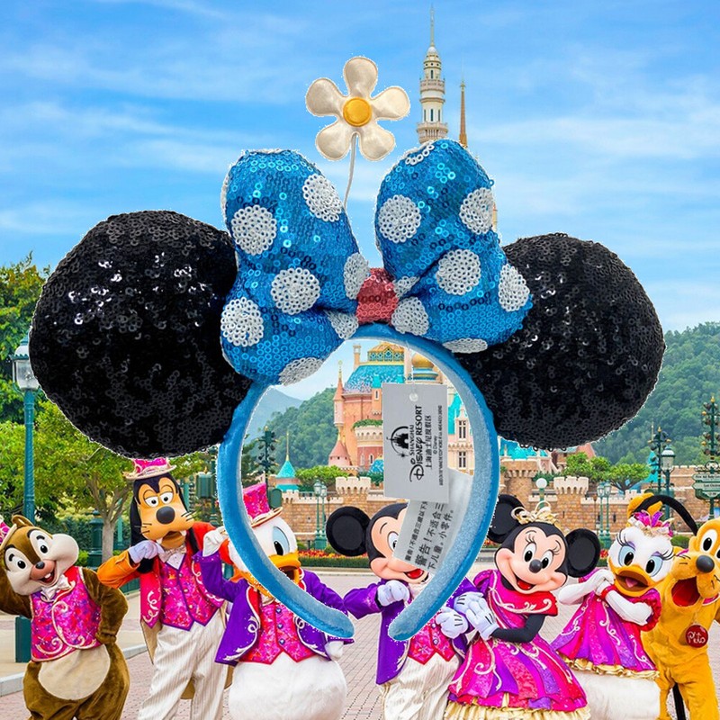 Minnie Ears Timeless Flower WDW DisneyParks Daisy Bow Blue  display picture 2