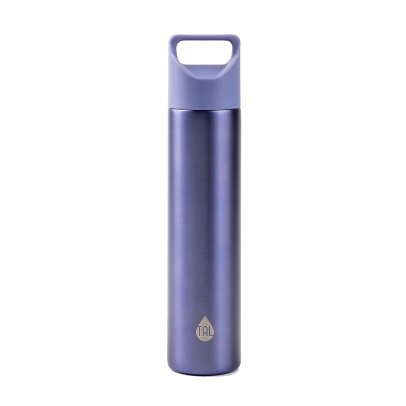 10 Oz Purple Solid Print Double Wall Insulated Stainless Steel Water Bottle