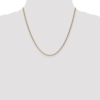 Pre-owned Skyjewelers Real 14kt Yellow Gold 1.65mm Spiga Chain; 20 Inch; Lobster Clasp