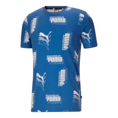 Puma Power Aop Crew Neck Футболка с коротким рукавом Мужские размеры M Повседневные топы 67043248