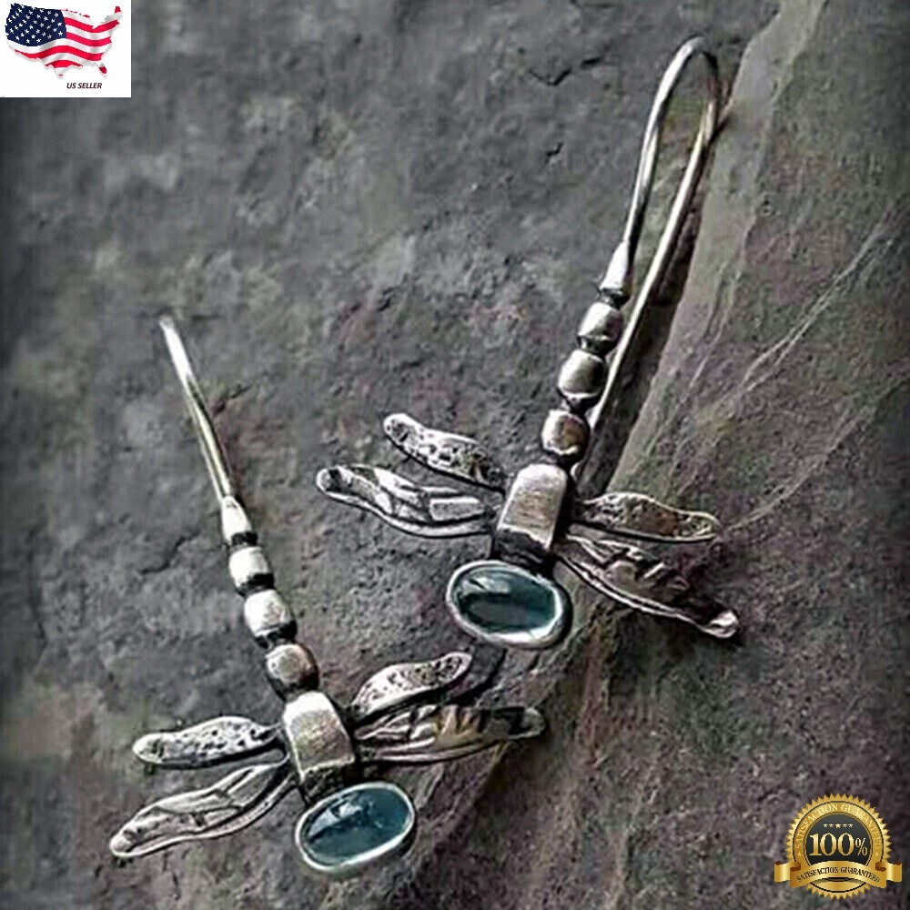 天然石コレクション トンボ DRAGONFLY シルバー Moon stone レアもの 大きな虫☆ 天然琥珀アンバー s1101 | Funky garuda