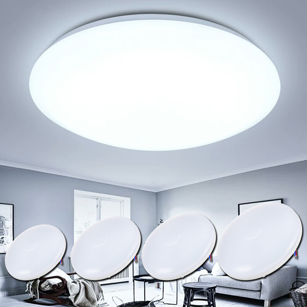 Circle Shaped LED Ceiling Light Round Panel Lamp Plate Bathroom Kitchen Bedroom