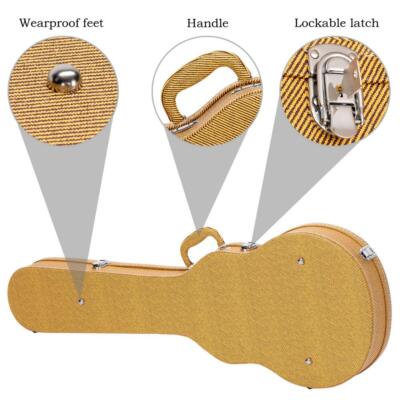 Glarry Wood Microgroove Hardware Glarry Hard-Shell GLP Electric Guitar Hard Case