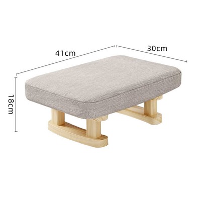 Wood Cushion Sitting Stool Sofa Low Foot Step Stool Changing Shoe Rest Seat USA