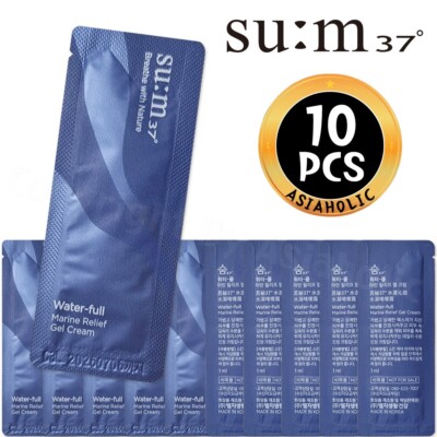 SU:M37 Water-full Marine Relief Gel Cream 1ml x 10pcs (10ml) Sample Newest Sum37