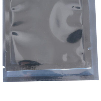 200PC Glossy Super Clear Front Silver Back Open Top Mylar Bags 3x5in 4x6in 5x7in