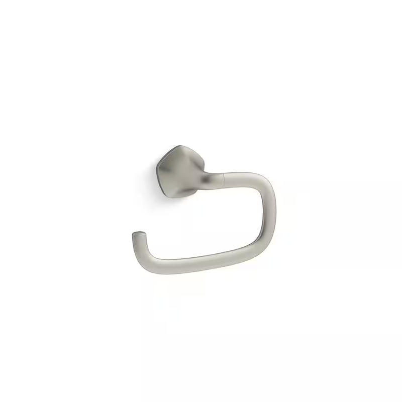 Bathroom Hand Towel Ring Circular Vibrant Brushed Nickel (Hardware Included)