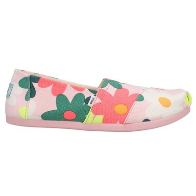 

Розовые женские повседневные туфли на плоской подошве TOMS Alpargata с цветочным принтом 10018177T, Розовый, TOMS Alpargata Floral Slip On