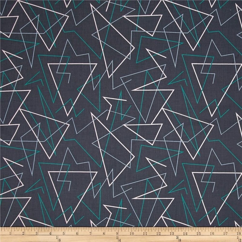 Cotton Steel Rashida Coleman Hale Kujira Star Gray Modern Quilt Back