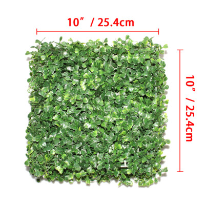 10''x10'' 20''x20'' Artificial UV Boxwood Mat Wall Hedge W/ Ties Fake Grass Fence US