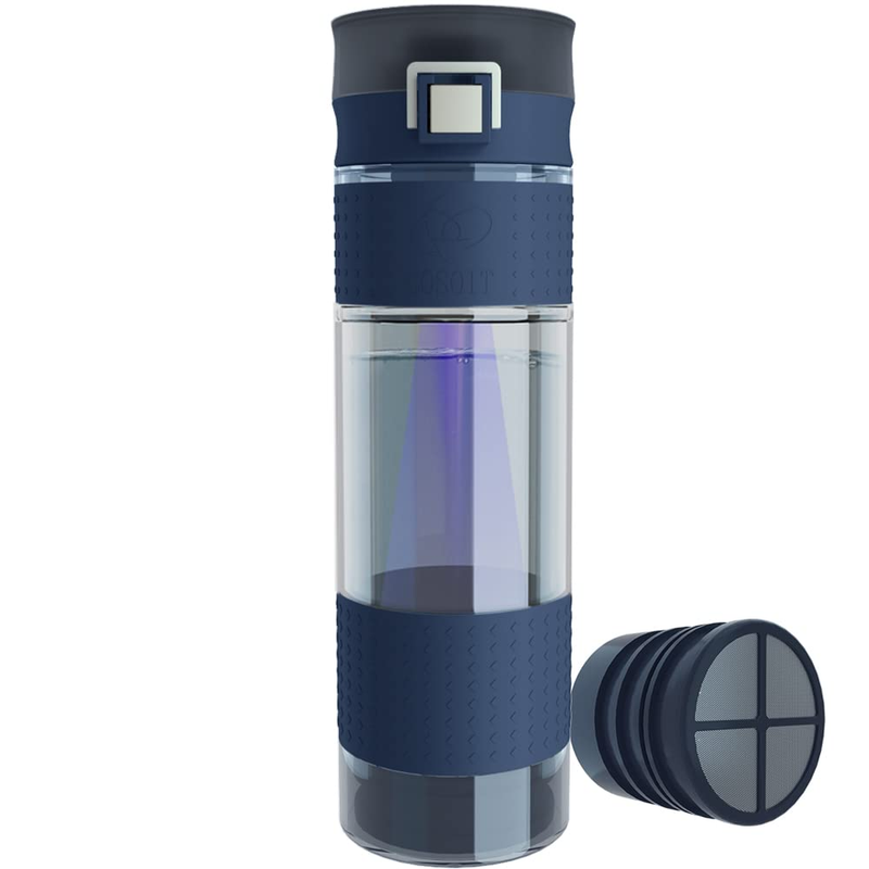 UV Hiking Camping Water Filter Purifier Bottle Travel and Sports Survival Water