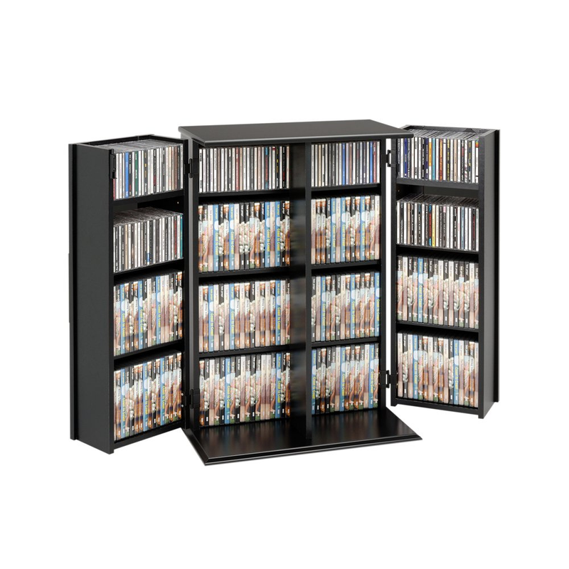 DVD CD Blu-Ray Storage Media Tower Unit Rack Home Movie Cabi