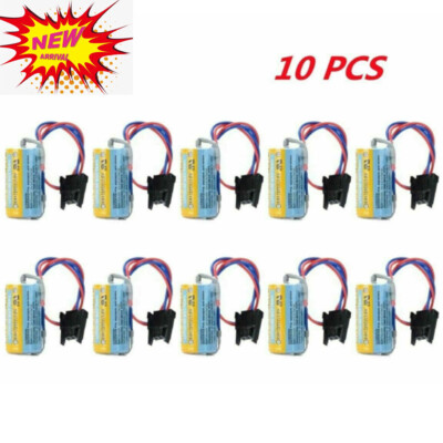 10pcs ER17330V/3.6V Mitsubishi A6BAT Battery for FANUC CNC System Power New