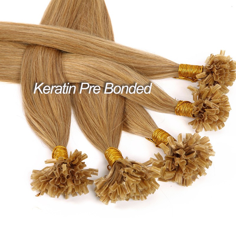 U Tip I Tip Human Hair Remy Extension Nail Shape High Keratin Glue