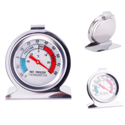 1-4 Refrigerator Freezer Thermometer Fridge DIAL Type Stainless Steel Hang Stand