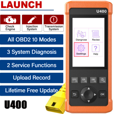 LAUNCH U400 OBD2 Scanner Car Engine Diagnostic Tool Oil EPB Reset Code Reader US