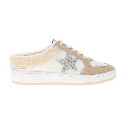 Vintage Havana Baller Perforated Rhinestone Slip On  Womens Beige, Off White Sne