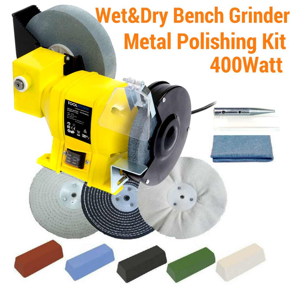 8 6 Wet Dry Bench Grinder 400watt And 6 Metal Polishing Buffing