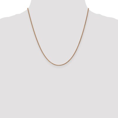 Pre-owned Superdealsforeverything Real 14kt Rose Gold 1.2mm Spiga Chain; 20 Inch; Lobster Clasp In Pink