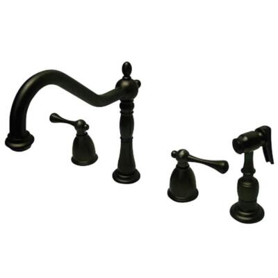 Kingston Brass 2-Handle Gooseneck Kitchen Faucet No-Sensor Oil Rubbed Bronze