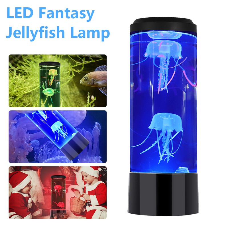 LED Quallen Lava Licht Aquarium Farbwechsel Schreibtisch Schlafzimmer Dekor DE