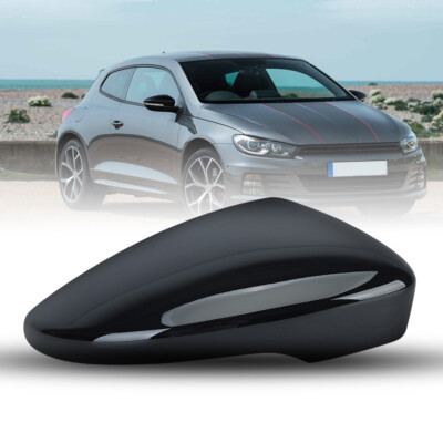 Black Door Wing Mirror Cap Cover RH Driver For VW BEETLE CC EOS PASSAT SCIROCCO