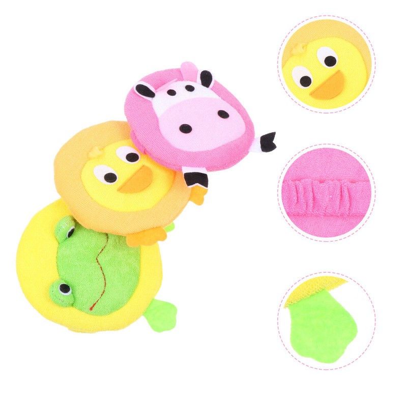  3 Pcs Nettoyant Pour Le Corps ÃPonge De Bain Douce BÃ©BÃ© Enfant