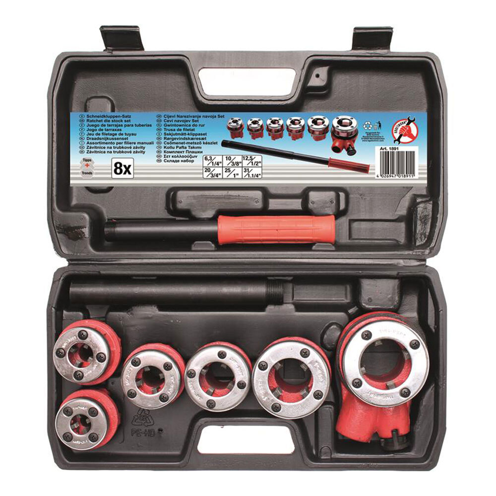 BGS-1891 | Schneidkluppen-Satz 1/4-1 1/4 8-tlg.
