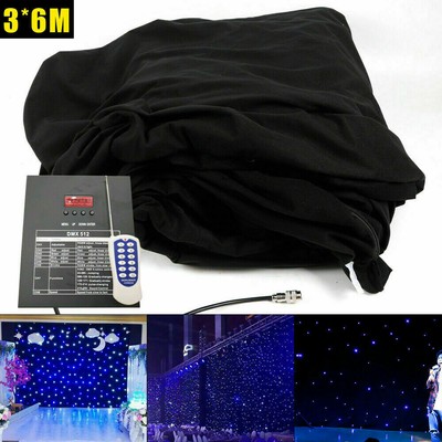 DMX512 LED Star Stage Backdrop 20x10FT LED Star Curtain Background Starry Sky
