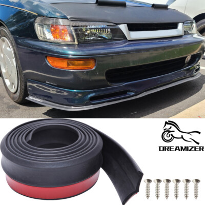 For Toyota CARIB 98'' Car Front Bumper Lip Splitter Side Spoiler Protector Rubber