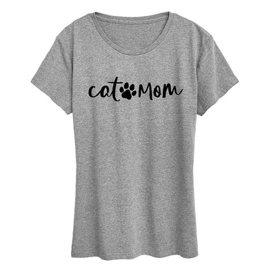 

Женская футболка с котом для мамы с мгновенным сообщением, Heather grey