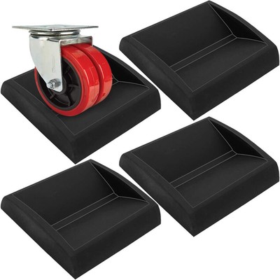 WELLGO Bed Stoppers & Furniture Cups - Premium Silicone 3 x3'' ( 4Pack ) 