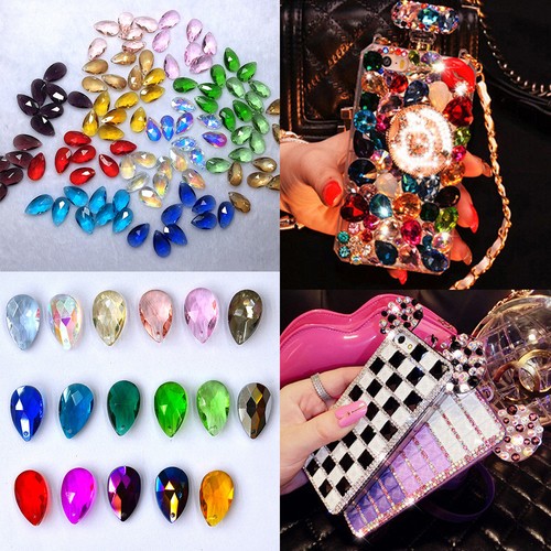Papillon 10pcs à Facettes Verre Cristal Charms Craft Findings Loose Spacer Beads