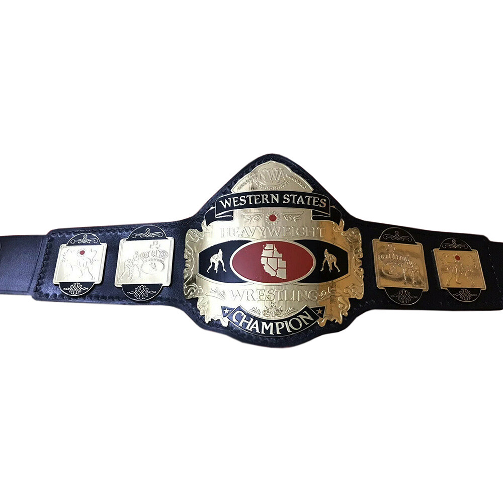 NWA Western States Heavyweight Wrestling Championship Belt Adult Size Replica - Picture 3 of 4
