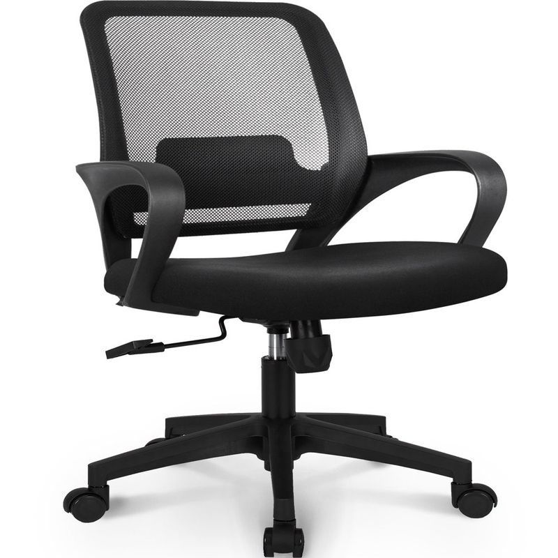 MB-5 Ergonomic Mid Back Adjustable Mesh Home Office Computer Desk Chair, Black