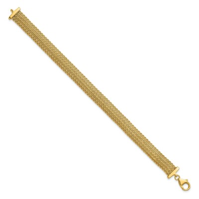 Pre-owned Superdealsforeverything Real 14kt Yellow Gold Polished Fancy Bracelet