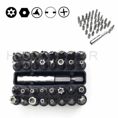Tamper Proof 33Pc Security Bit Set Phillips Torx Hex Star Spanner Screwdriver