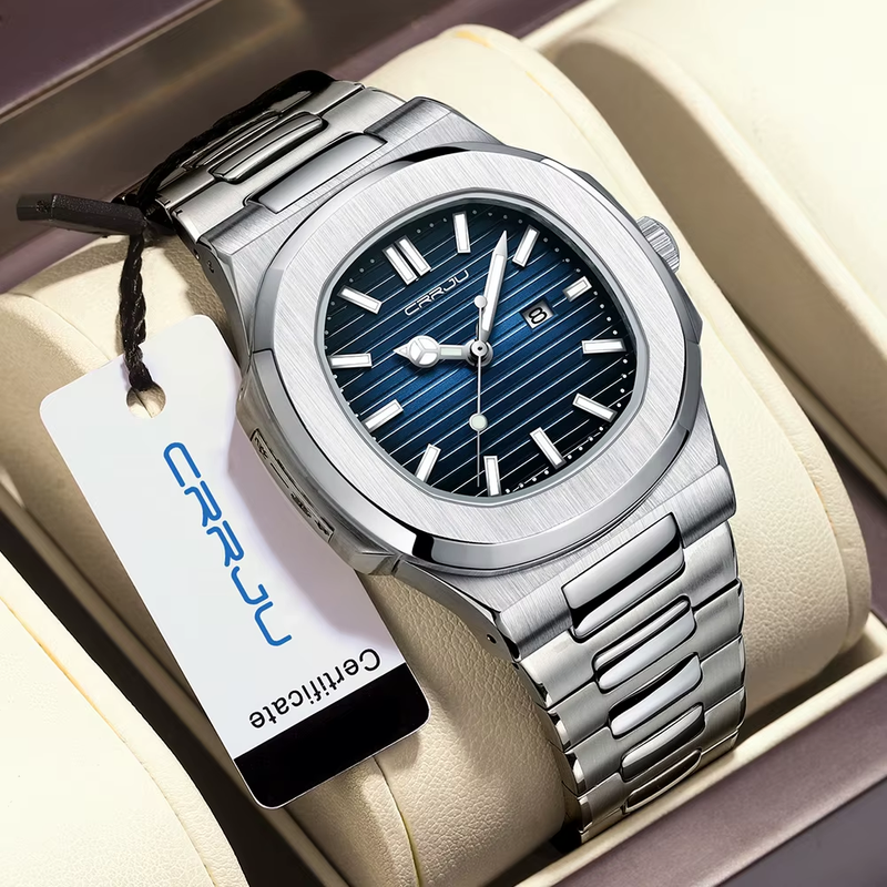 Top Luxury Brand Man Watch Sports Waterproof Luminous Date Men Wristwatch Square